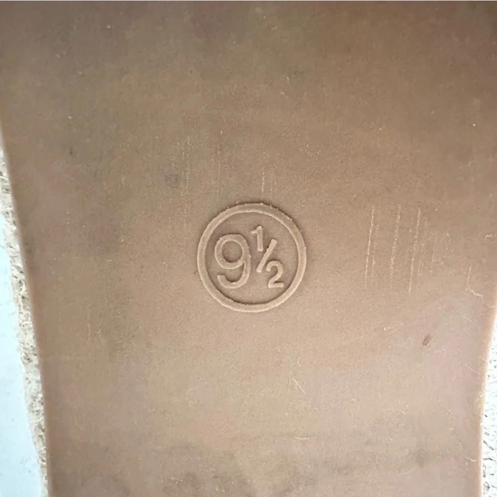 Universal Thread Espadrille Faux Leather Tan Cognac Slides Sandals Size 9.5 - Picture 11 of 11